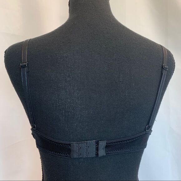 LA Vie En Rose Roselle black feather bra Sz 38C - Picture 6 of 15